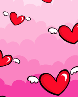 Gif animé coeurs qui volent